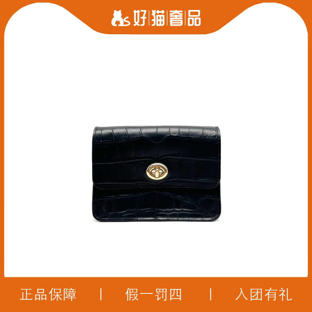 95新 COACH/蔻驰 蔻驰黑色链条包/B1060/17X12X7