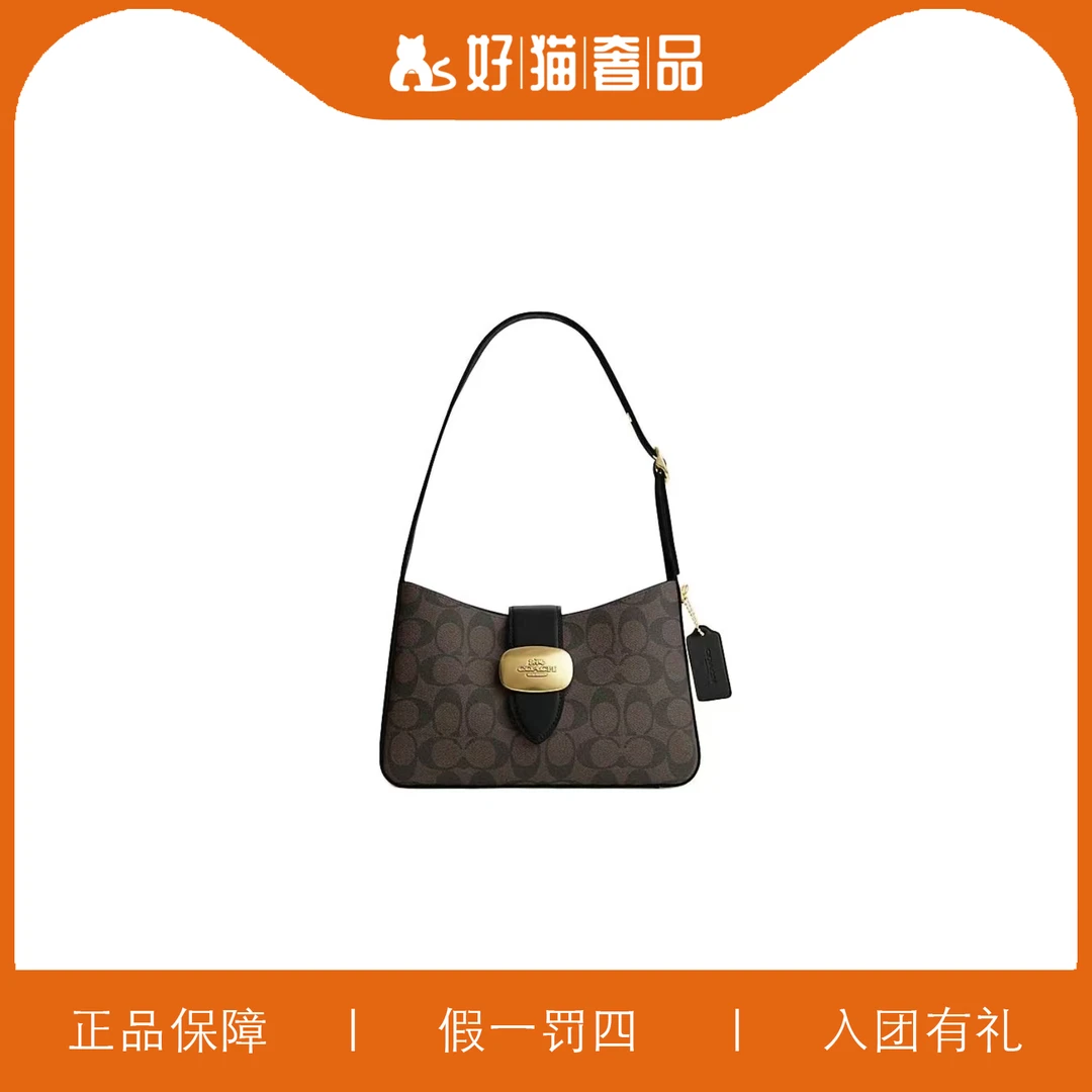 99新 COACH/蔻驰 蔻驰老花腋下包/B1210/24X16X6