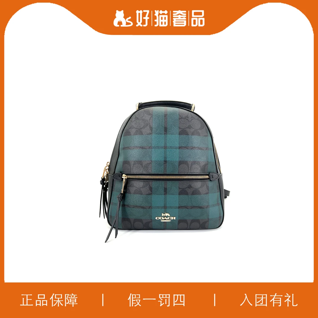 95新 COACH/蔻驰 蔻驰老花双肩包/Y0463/25X28X9