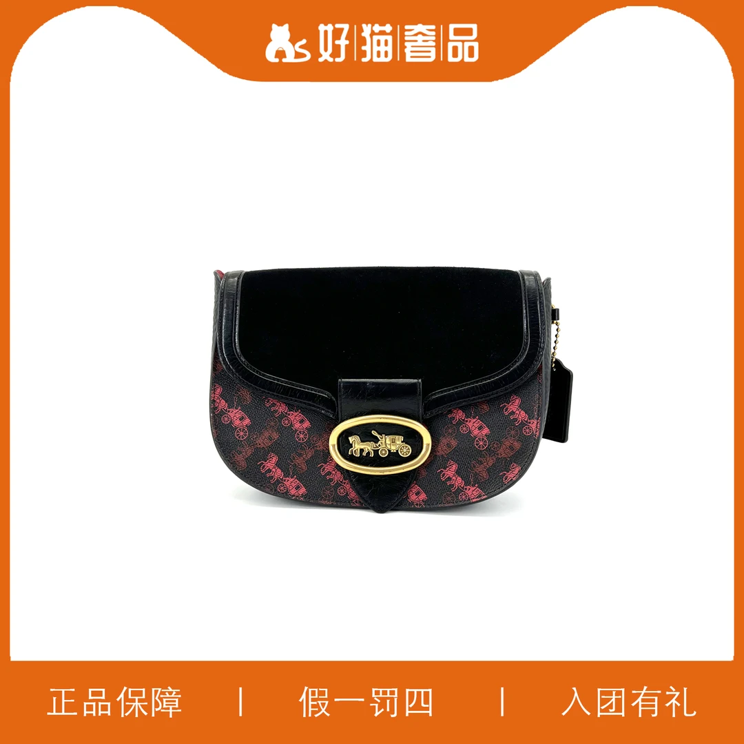95新 COACH/蔻驰 蔻驰马拉车马鞍包/AW236/24X18X8