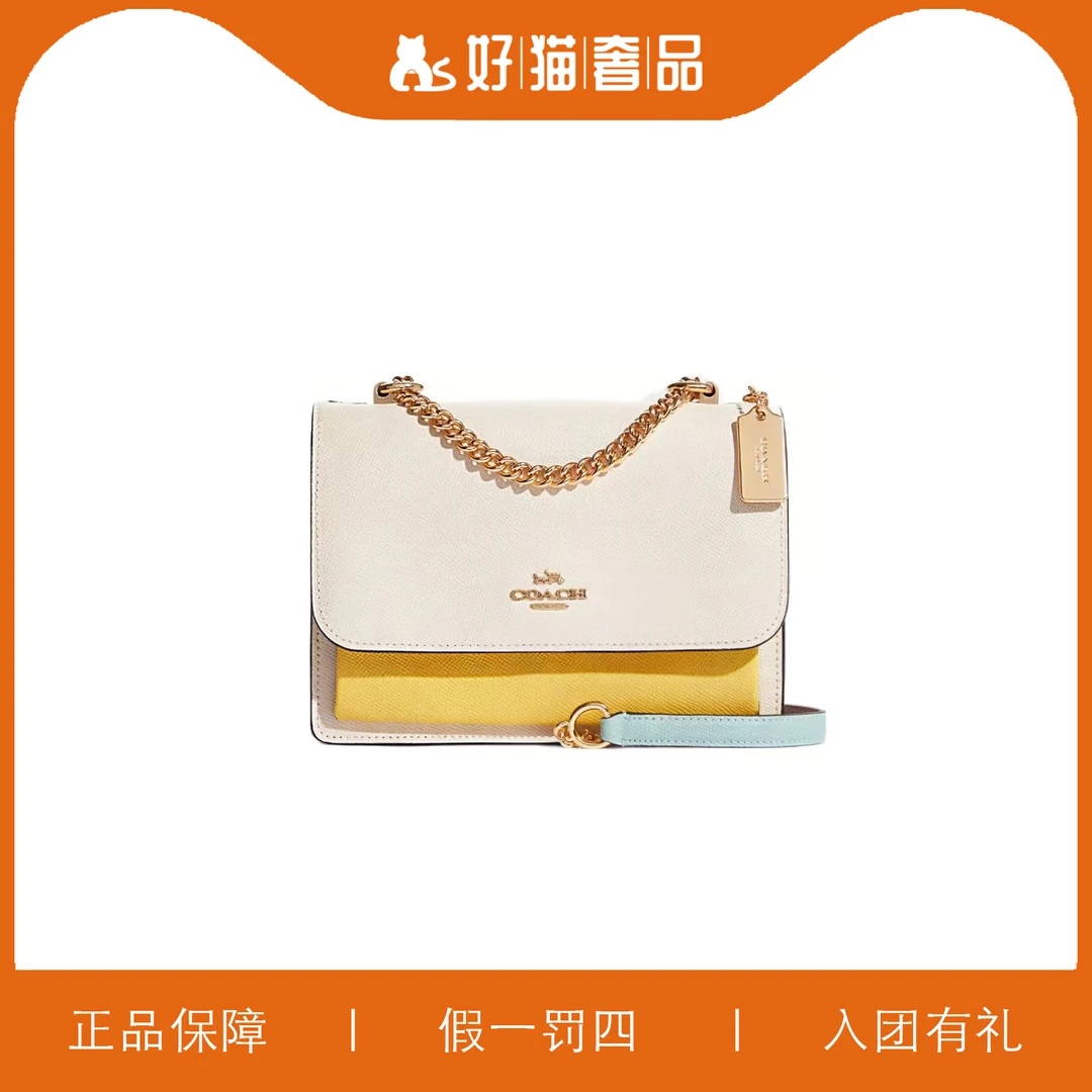 95新 COACH/蔻驰 蔻驰白盖风琴包/V0133/21X16X7