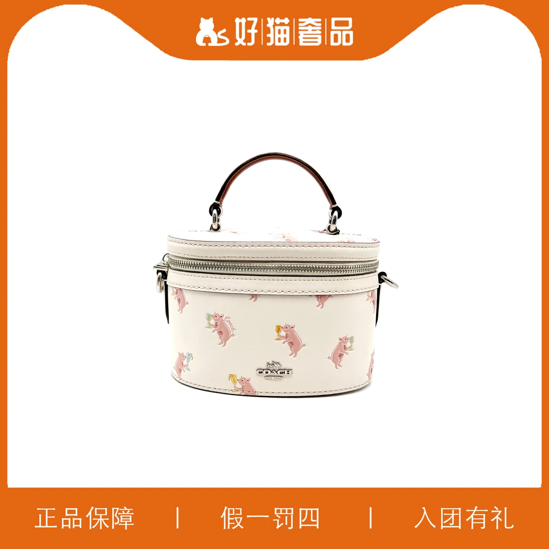 95新 COACH/蔻驰 蔻驰印花盒子/B1821/19X12X10