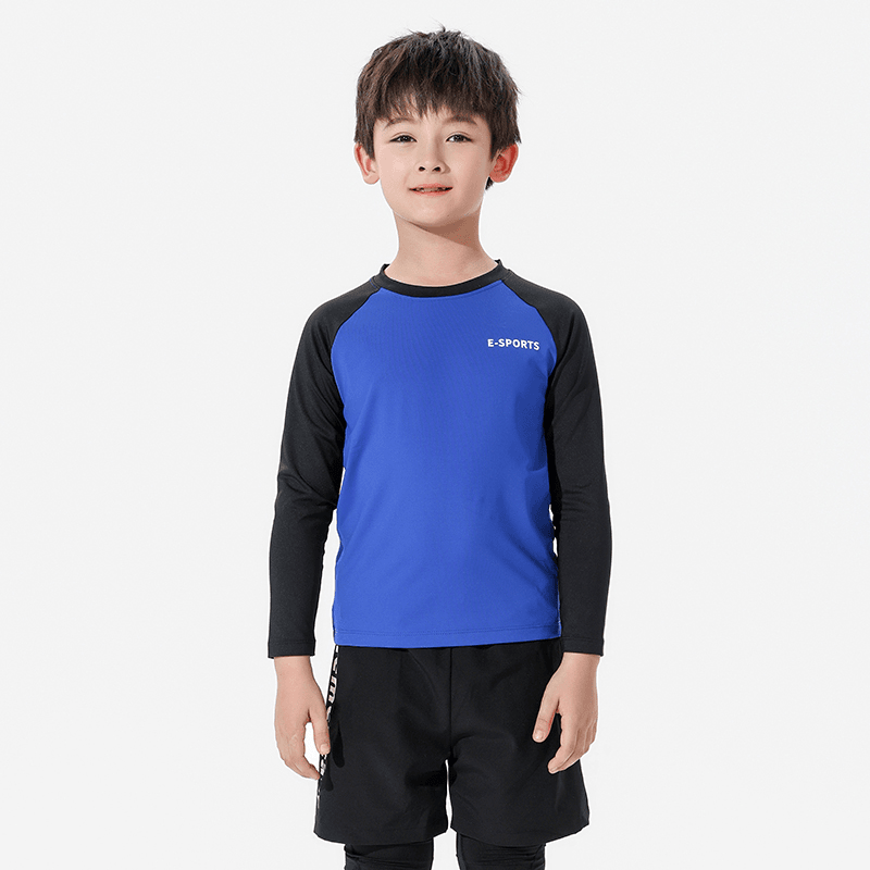 儿童速干运动套装男童春秋款小学生跑步训练服中大童羽毛球网球服