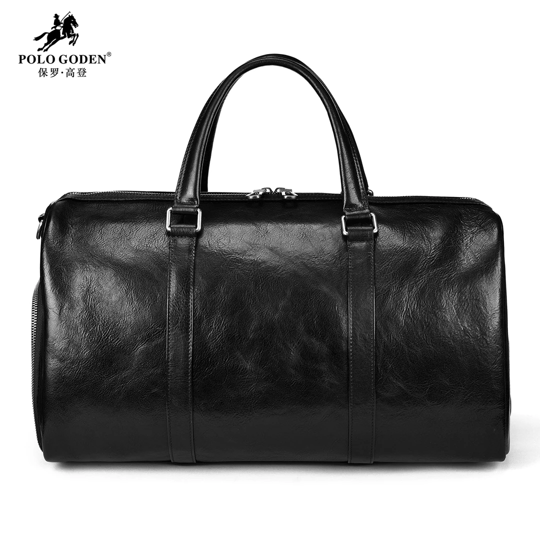 丰威轻奢头层牛皮树膏油皮高档时尚休闲旅行出差手提行李包HB2351