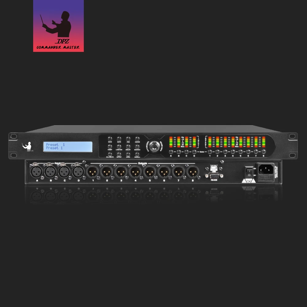 四进八出专业演出数字音频处理器线阵音响管理器