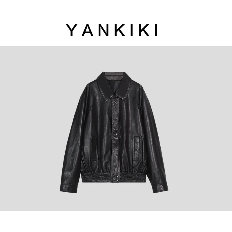 私服纽扣皮衣 YANKIKI 2024秋冬款NEW