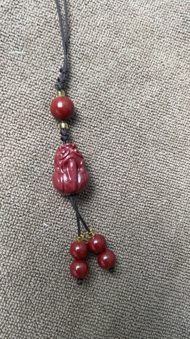 天然辰砂手机挂包包挂小挂件