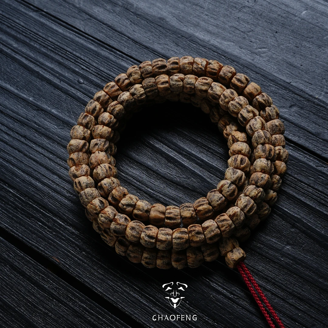 AT54 小丑大肠 百香籽长串108颗天然文玩 6+