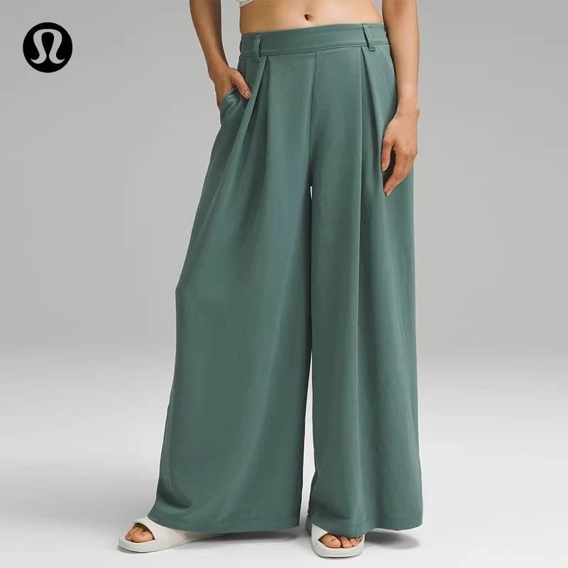 lululemon丨Pleated 女士高腰阔腿长裤 27" LW5FVPA