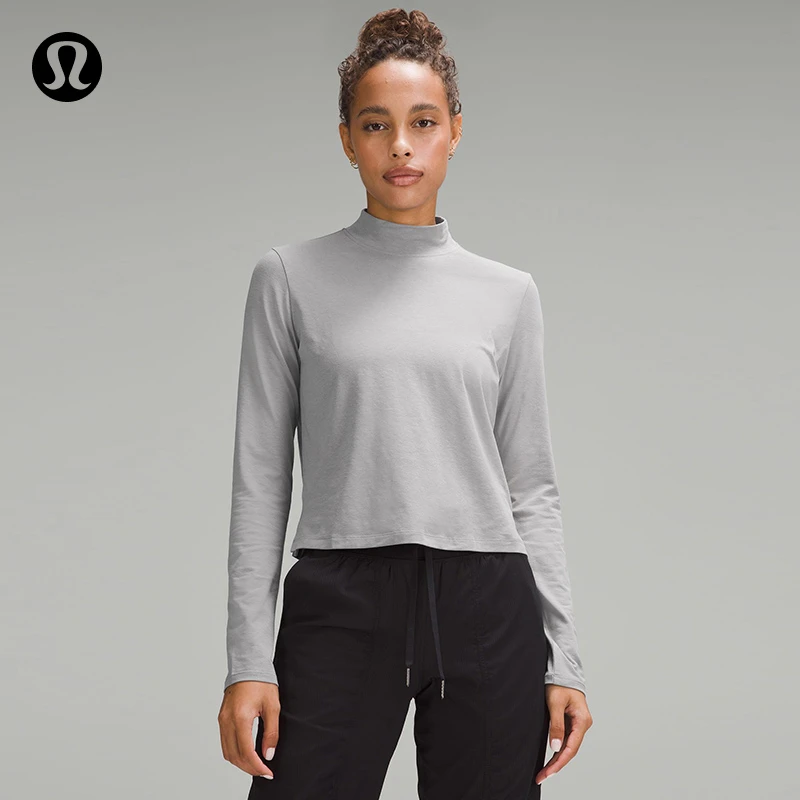 Classic-Fit 女士棉混纺半高领长袖运动衫丨lululemon丨LW3HFOS