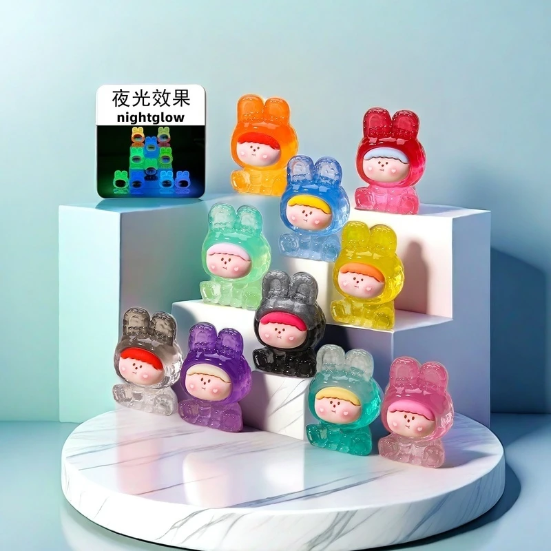 【九宫格+许愿+对碰】大号渐变果冻李四diy摆件钥匙扣包挂