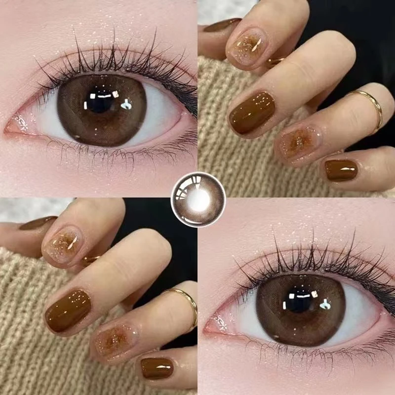 琪瞳妈生混血感冰点朗姆美瞳半年抛大小直径隐形眼镜秋冬氛围感