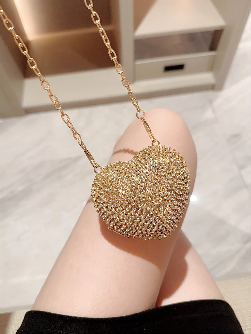 24款新品水钻小巧包儿童迷你装饰包包镶钻爱心手拿包百搭单肩包包