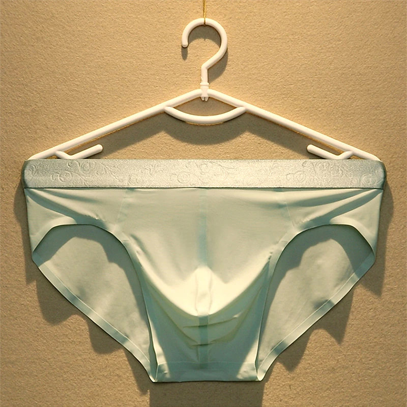 【预谋】超薄冰丝无痕男士性感内裤三角裤夏季透气凉爽底裤短裤头