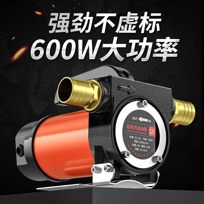 梓赫正反转油泵12V24V220V直流加油泵吸油机电动抽油泵柴油自吸泵