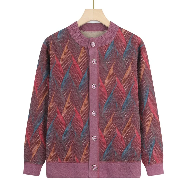 2023中老年人毛衣女奶奶秋装外套妈妈春秋老人保暖老太太衣服