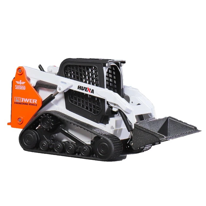 汇纳玩具合金可拆装滑移机模型儿童工程车套装装载机玩具