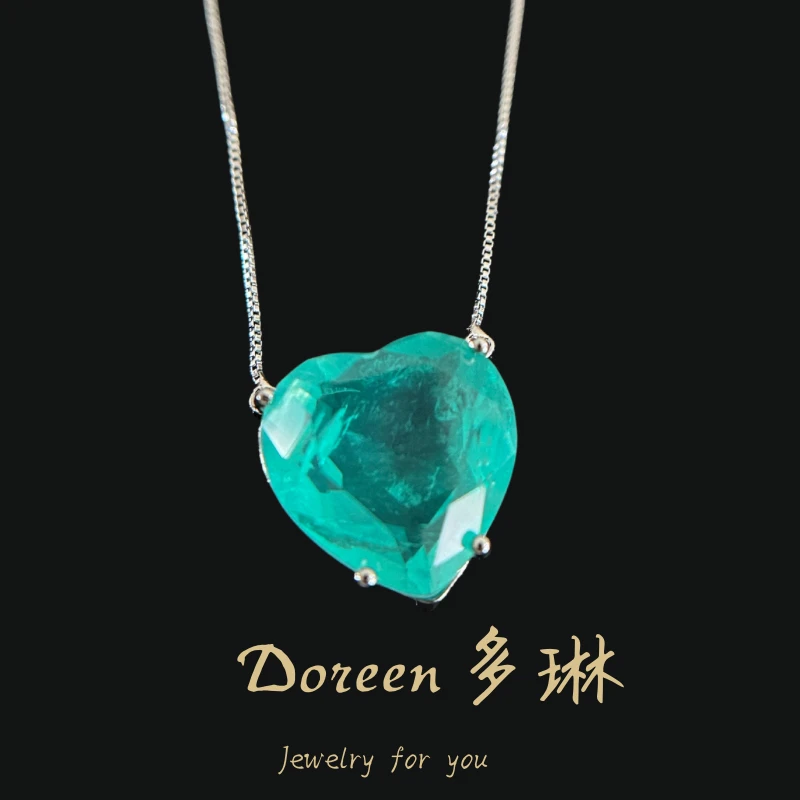 铜合金项链 帕伊蓝色爱心项链NC728