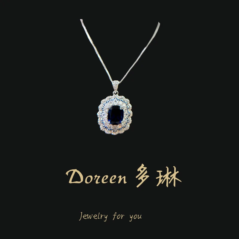 铜合金项链 皇家蓝豪镶项链NC758