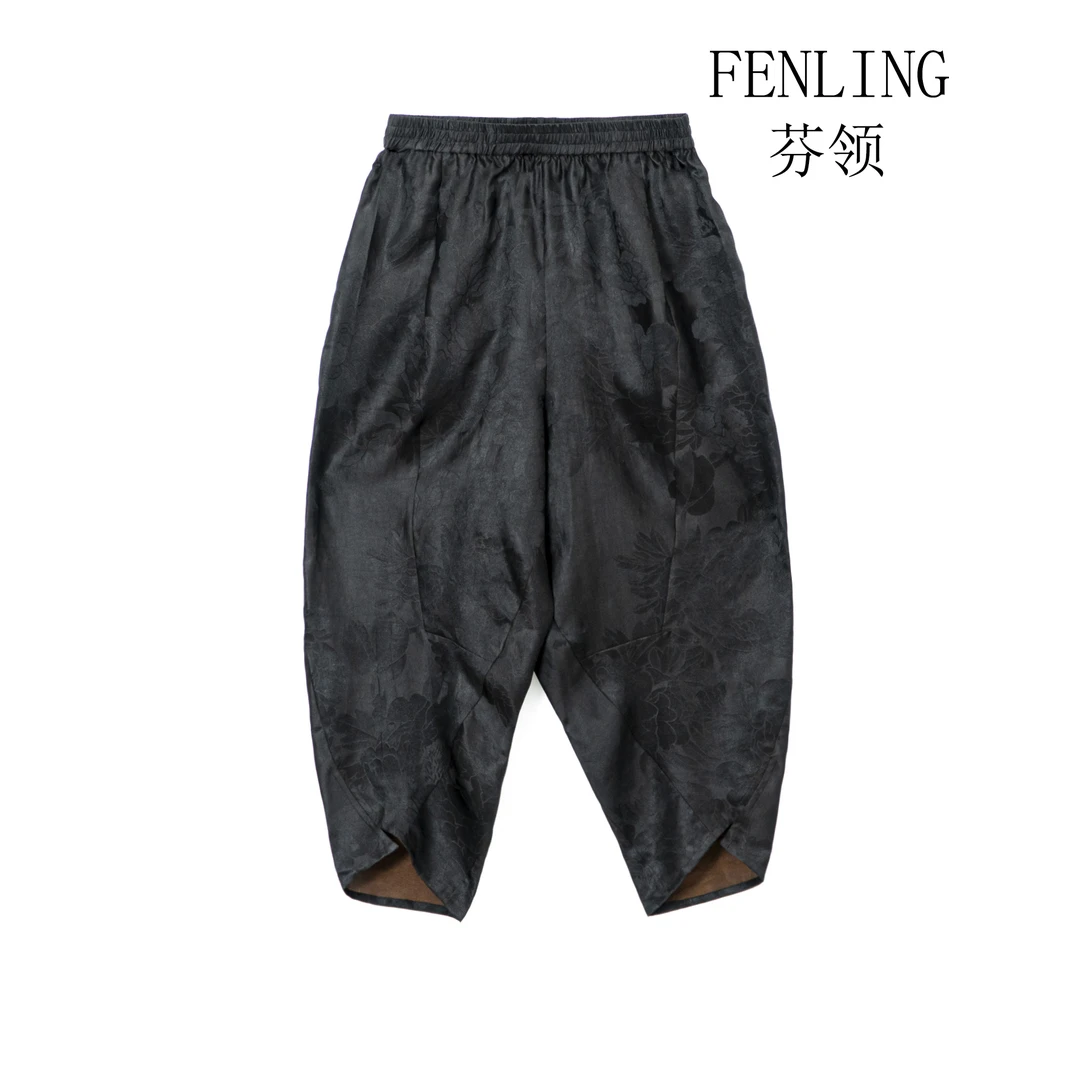 星斓-桑蚕丝香云纱老料30姆米哈伦裤/萝卜裤百搭舒适春夏CK23-26