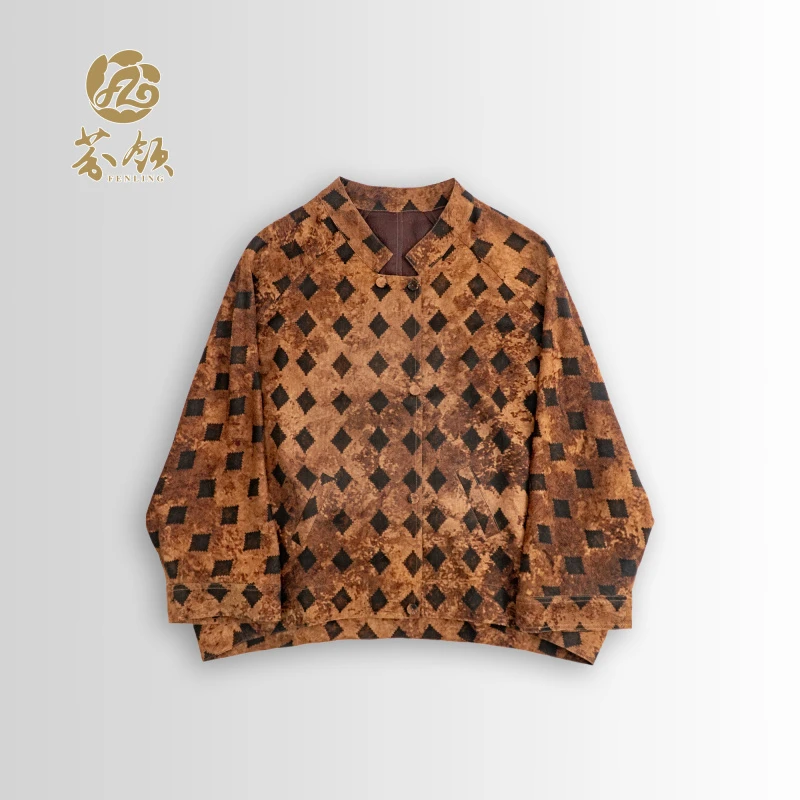 芬领-芬悦-桑蚕丝香云纱四经绞罗上衣老料外套时尚百搭SY1667