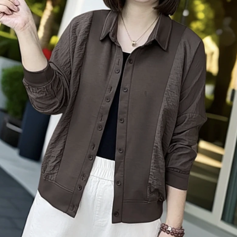 248191春秋长袖时尚休闲百搭宽松外套