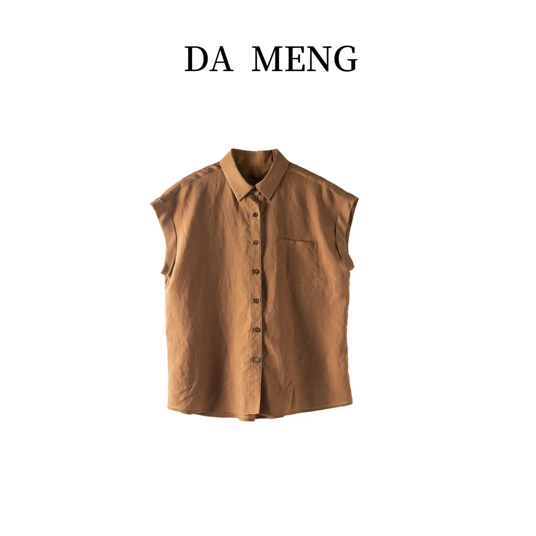 【苎麻连袖衬衫】2024夏季设计感休闲宽松显瘦舒适薄款