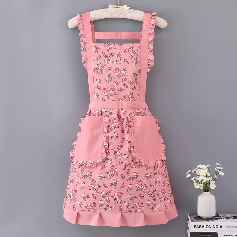 新款围裙帆布家用厨房做饭防油防污耐磨上班工作服透气围腰耐脏