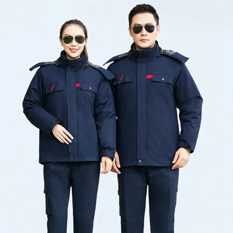 纯棉加厚大棉袄棉服冬季保暖防寒耐磨耐穿中长款工厂车间活里活面