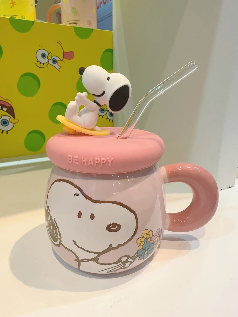 【小兰专属】SNB系列大肚马克杯带立体造型盖-6044