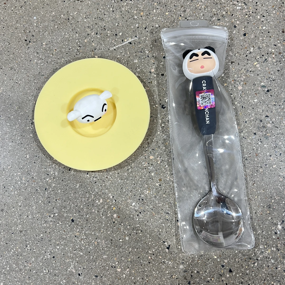 【小兰专属】陶瓷餐具动物系列硅胶勺+盖子