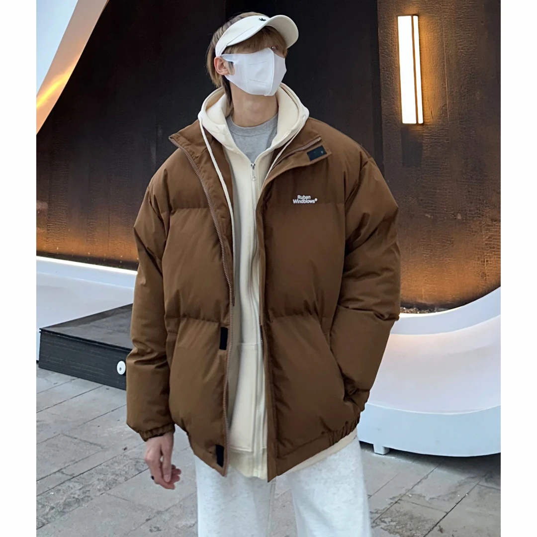 2023秋冬新款棉服男女3色加厚保暖宽松外套oversize棉衣男棉袄