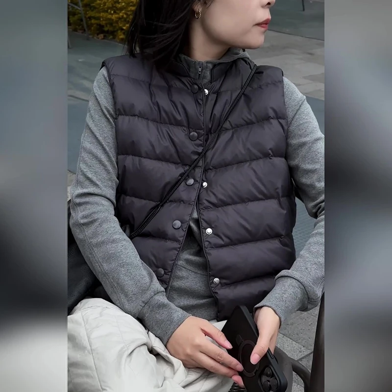 马甲棉服女冬季夹棉厚外套2024新款马夹棉衣高级感洋气轻薄小棉袄