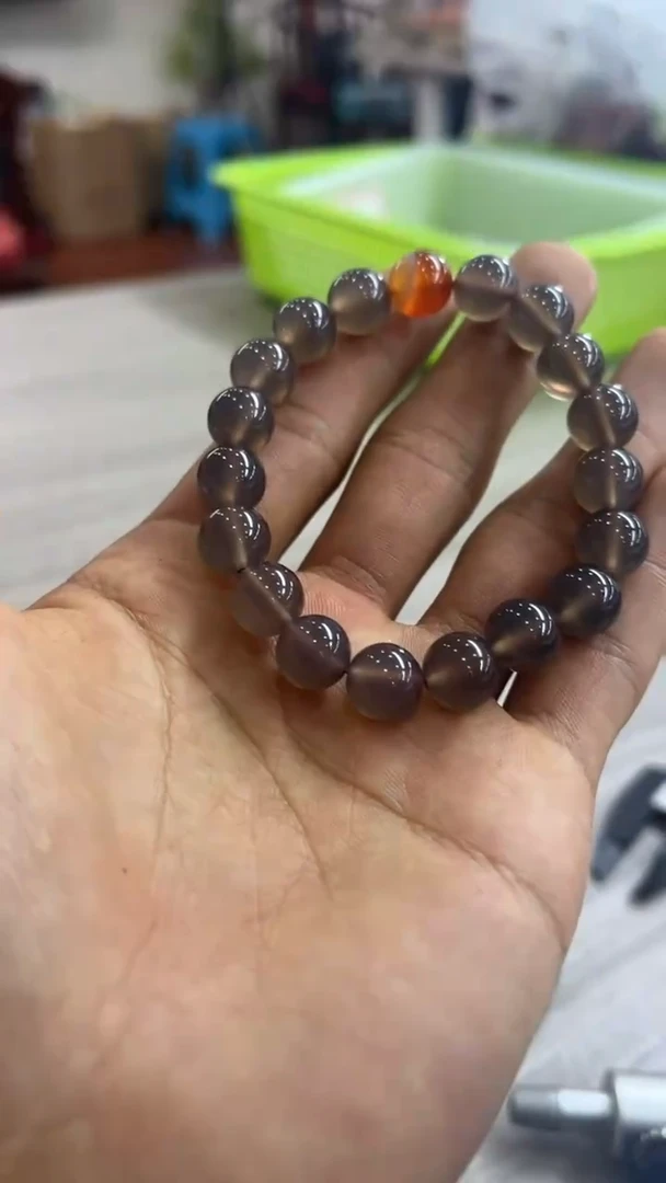 【闪购商品】玛瑙/玉髓手串未镶嵌原矿无优化荔枝冻diy10mm单圈