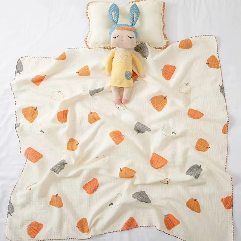 婴儿纱布浴巾纯棉新生儿宝宝盖毯产房必备初生包巾夏季薄款透气