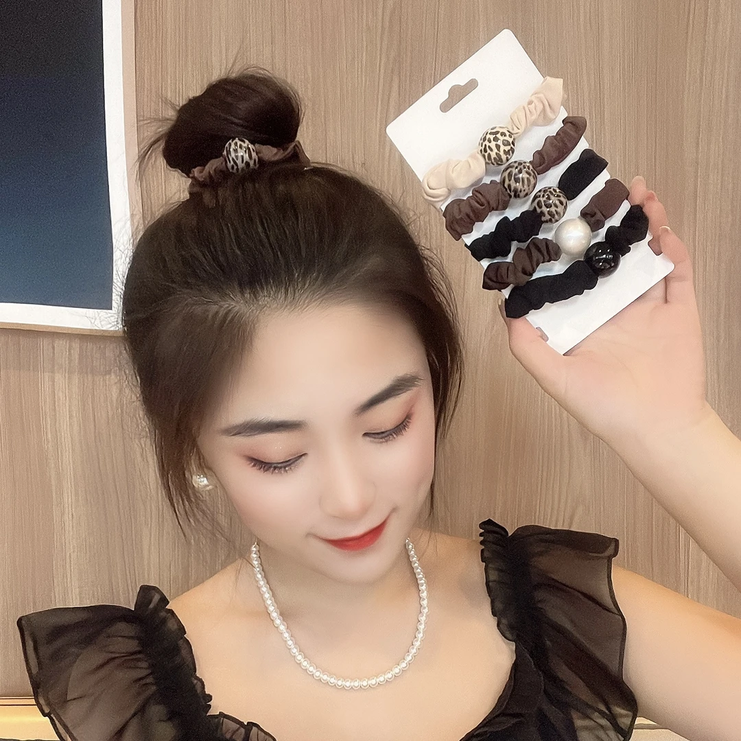 珠珠大肠发圈皮筋女扎发气质丸子头加粗耐用简约