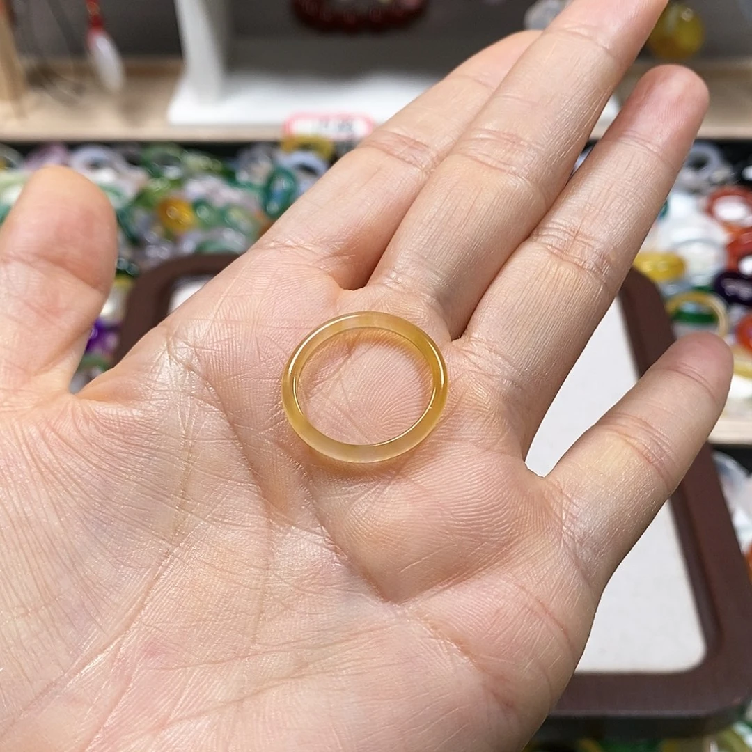 玛瑙/玉髓戒指未镶嵌沉***柔