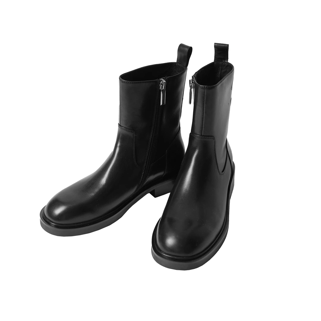 【香乃切尔西】时尚百搭英伦风真皮时装圆头切尔西靴YAX8426732