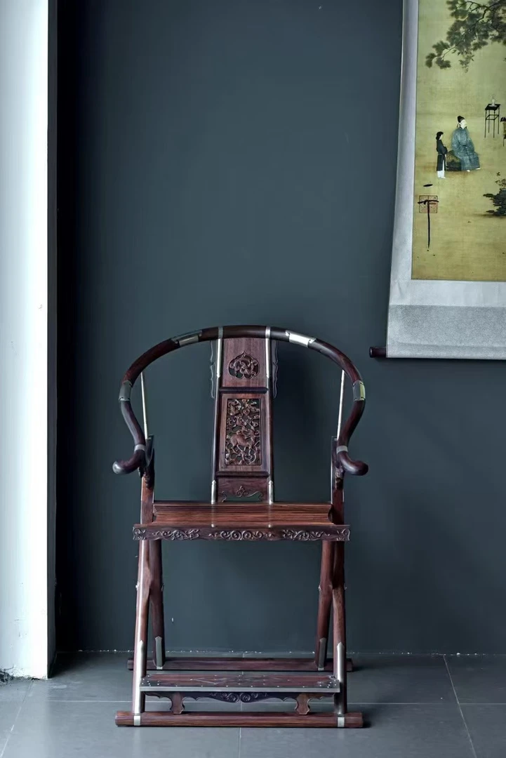 〖海南黄花梨〗紫油梨麒麟交椅