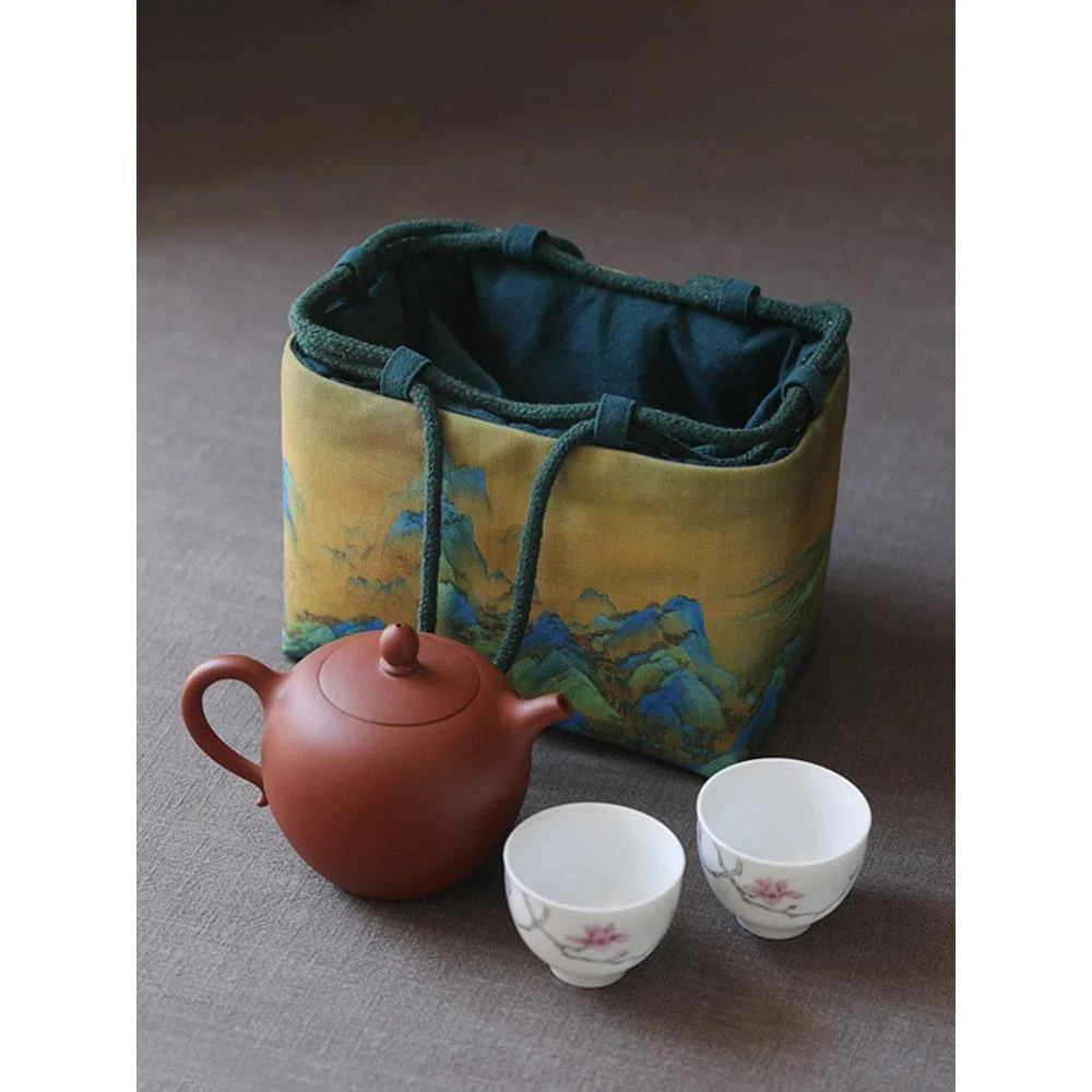 茶艺棉麻旅行包布袋茶壶公道杯茶具茶杯品茗杯茶道布艺收纳包
