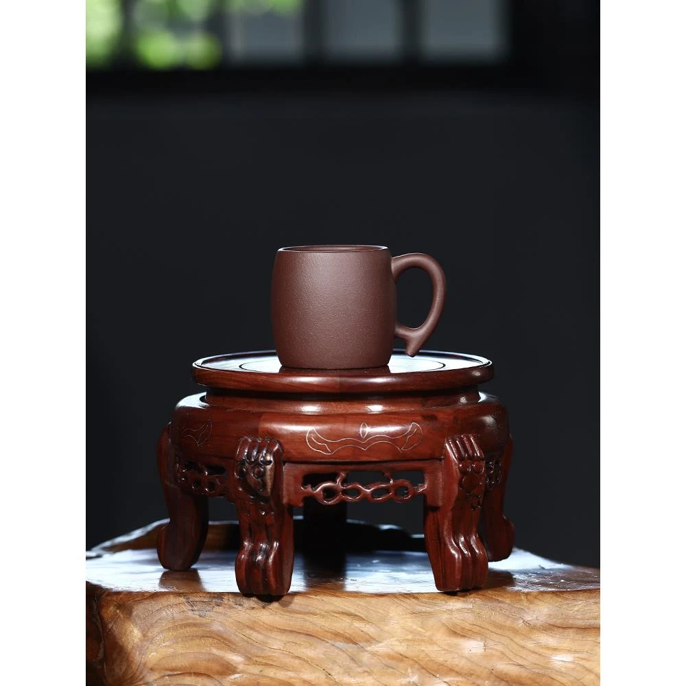 紫砂杯提把纯手工主人杯单杯紫泥紫砂杯子功夫茶具小口杯茶碗茶杯