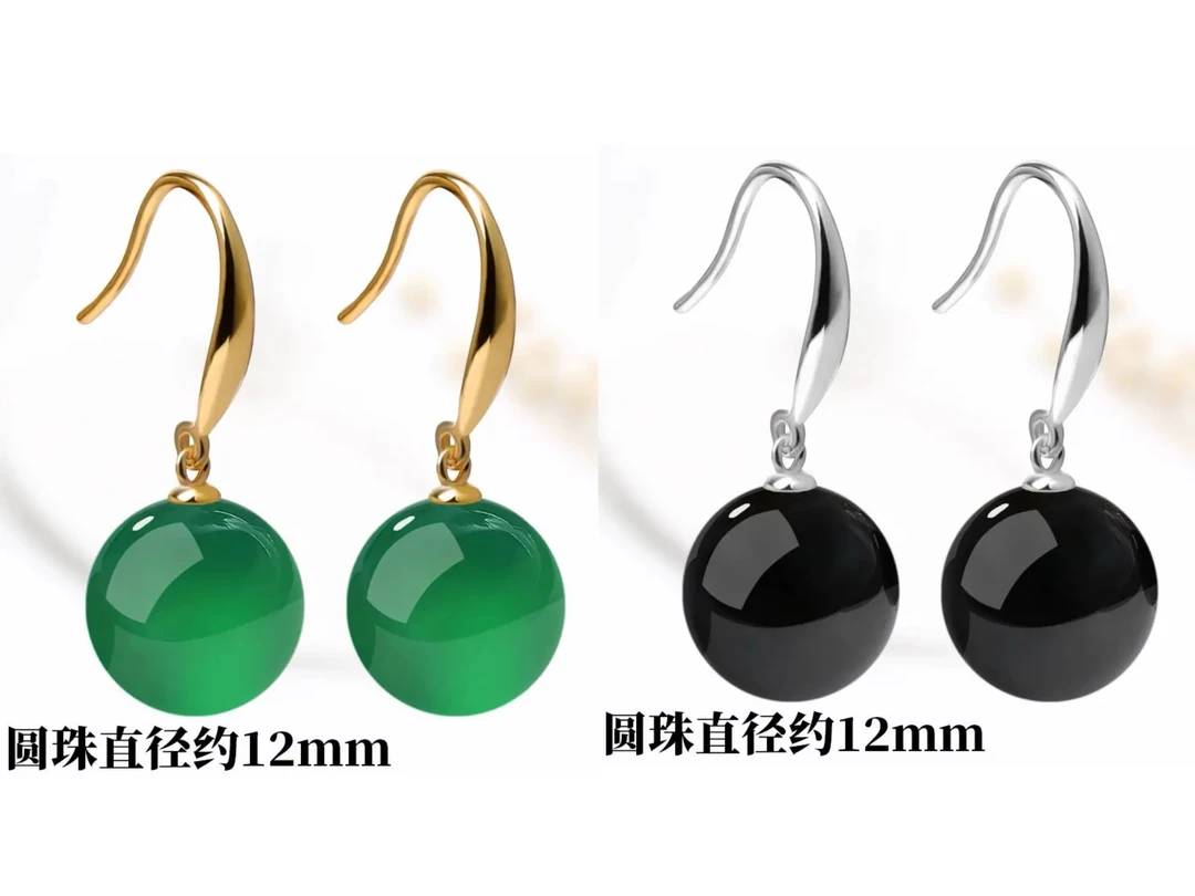 非金属树脂耳饰 瑶瑶日常搭配国风百搭12mm耳环