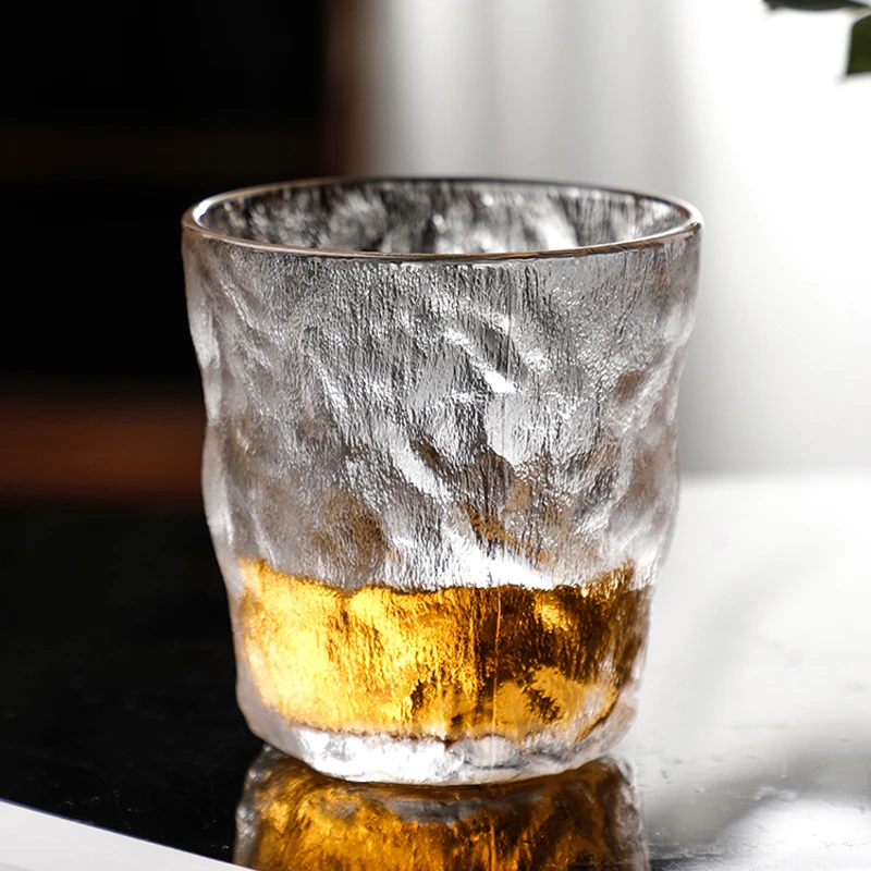 冷水杯冰川玻璃杯ins透明高颜值饮料杯水杯不耐热微醺必备小甜酒
