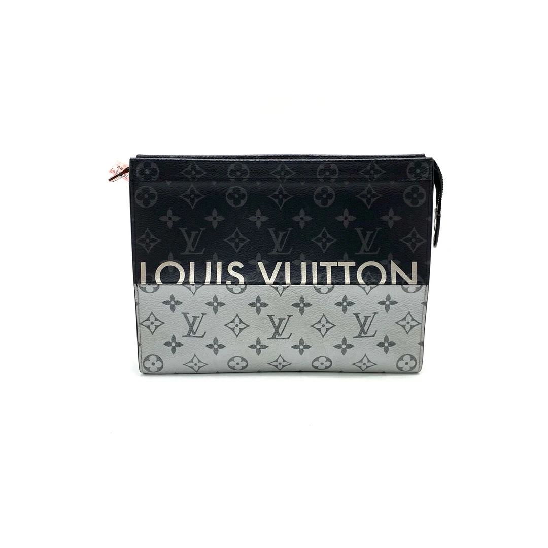 99新 LouisVuitton/路易威登 黑银拼色限量款手拿包尺寸27/21