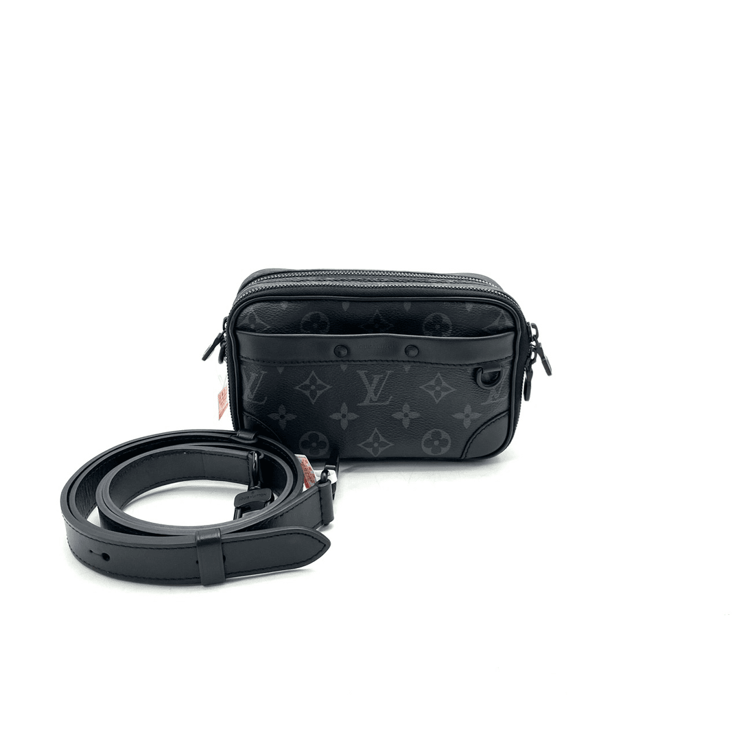 95新 LouisVuitton/路易威登 新款黑老花alpha迷你斜挎包 18/11