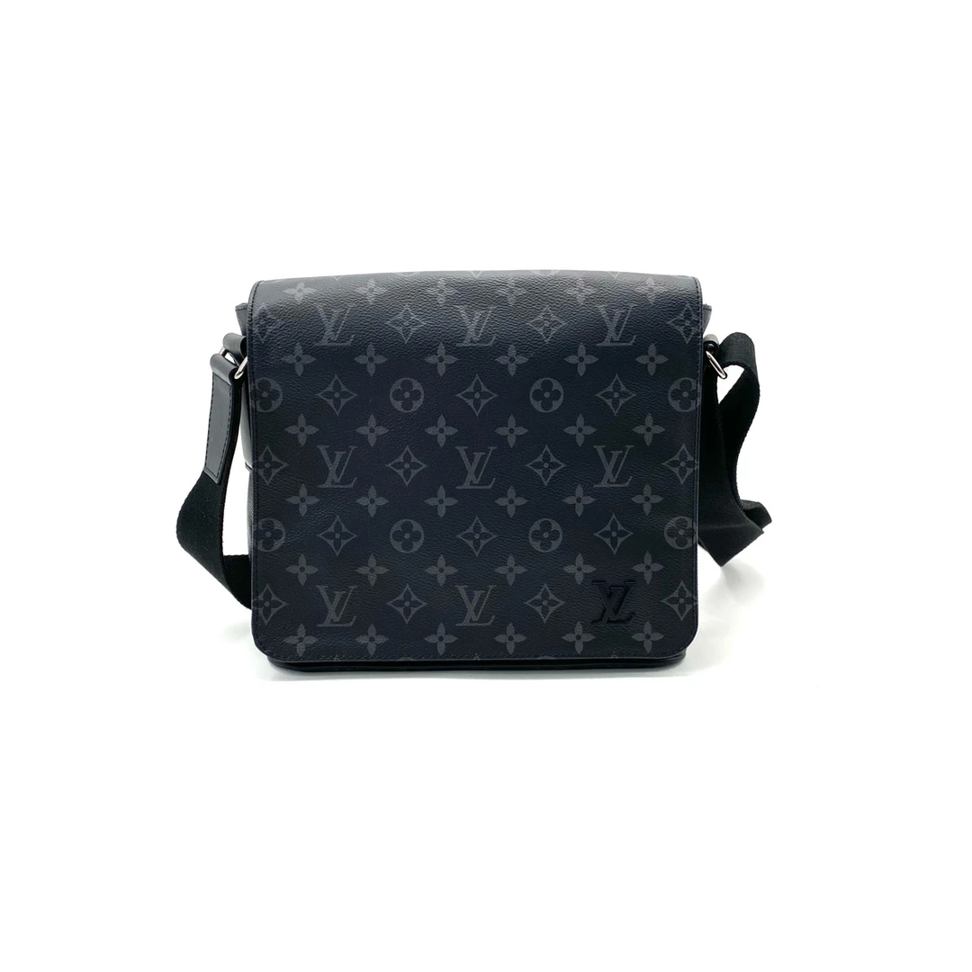 99新 LouisVuitton/路易威登 黑花小号翻盖邮差包 尺寸25/22
