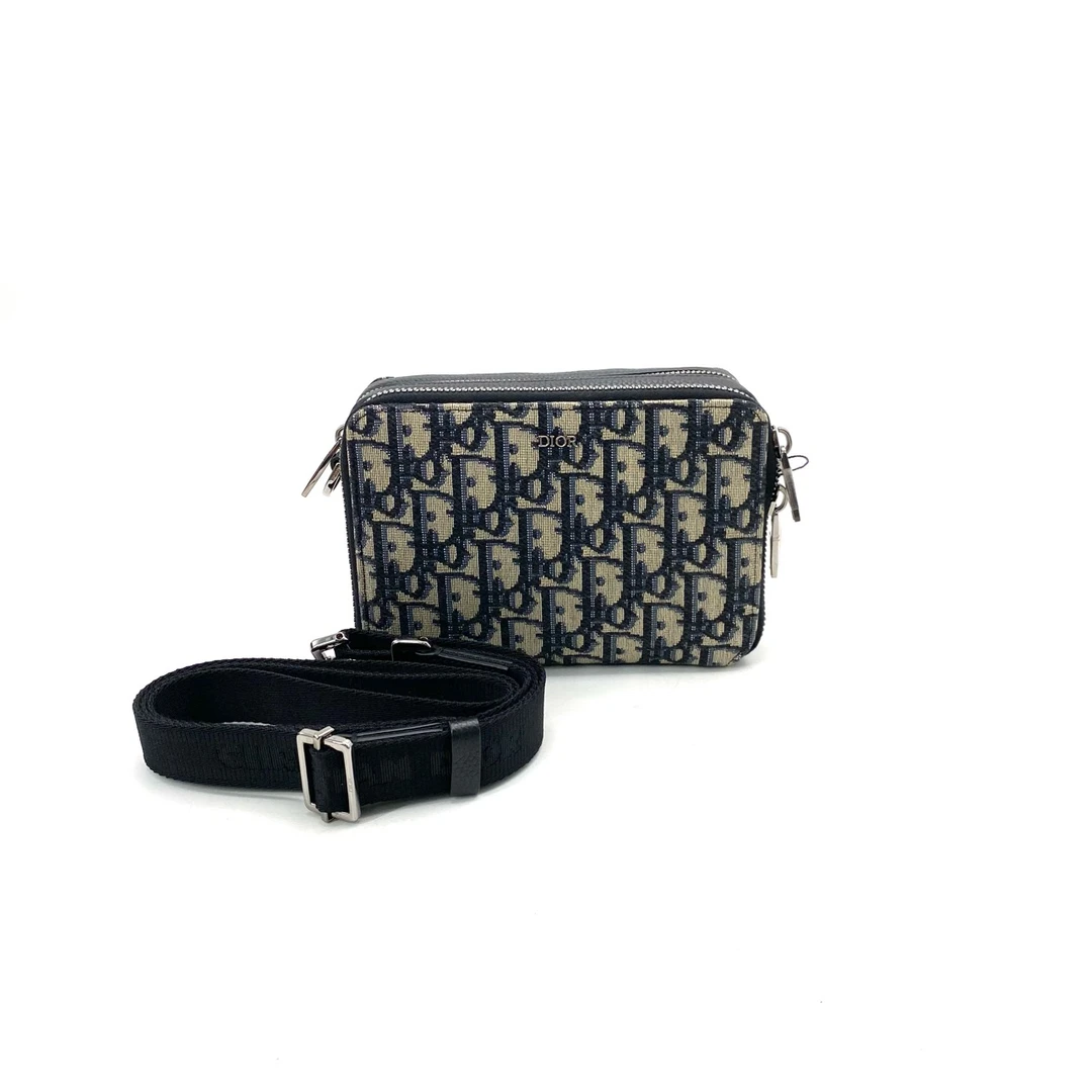 95新 DIOR/迪奥 经典老花帆布相机包 尺寸18/12男士奢侈