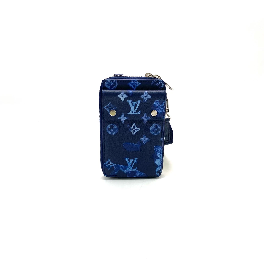 99新 LouisVuitton/路易威登 限量全皮斜挎手机包 尺寸12/18