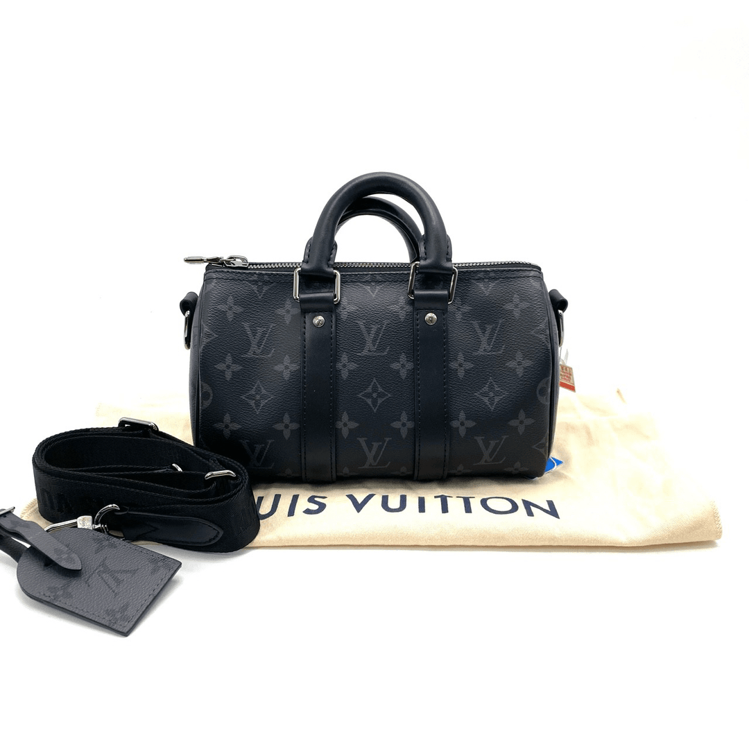 99新 LV 黑老花keepall25斜挎包 尺寸25/15