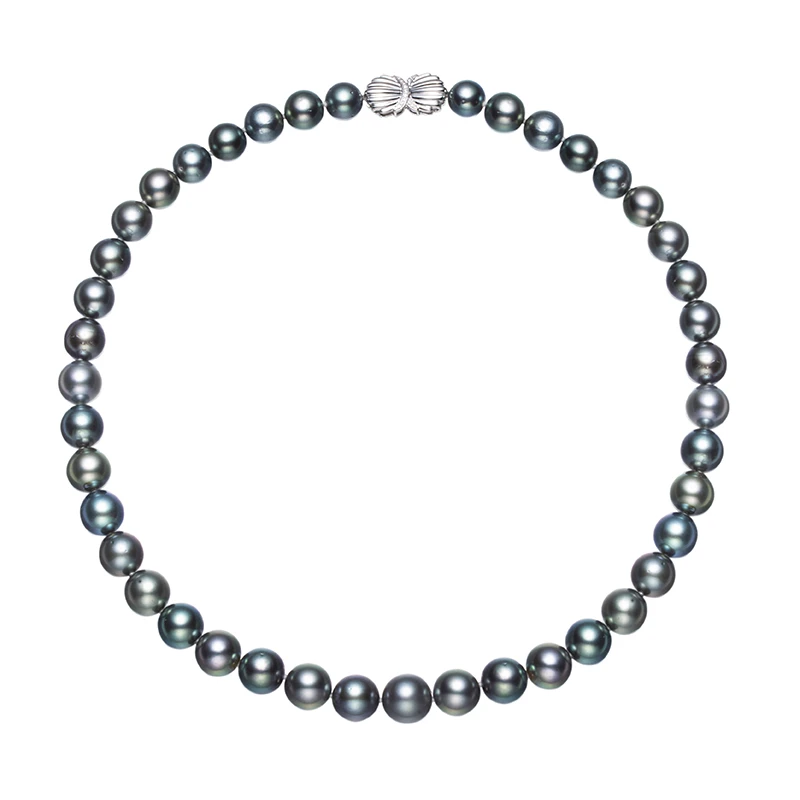 【王公子】14k白金扣/海水珍珠/大溪地"星汉"混彩项链